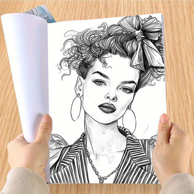 Deluxe Edition Coloring Book for Adults - 22 Thick Pages, Unique Cover Design, Stress-Relief Art & Craft Kit, Perfect Gift for Valentine's, Christmas, Halloween, New Year, Back to School, Birthdays & Parties