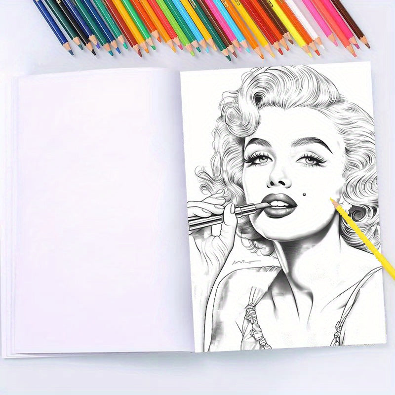 Deluxe Edition Coloring Book for Adults - 22 Thick Pages, Unique Cover Design, Stress-Relief Art & Craft Kit, Perfect Gift for Valentine's, Christmas, Halloween, New Year, Back to School, Birthdays & Parties