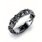 Vintage Elegant Gothic Style Flower Ring For Wedding Engagement Anniversary Party Band Jewelry Men's Women's Ring Valentine's Day Gift