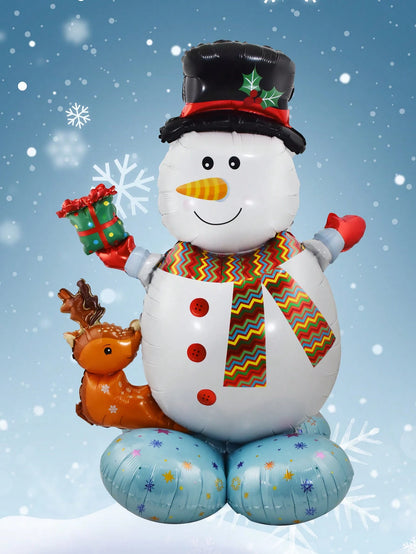 1PC Large Standing Balloon Santa Claus Snowman Xmas Tree Balloon Party Home Decorations Navidad 2024 New Year Best Gifts