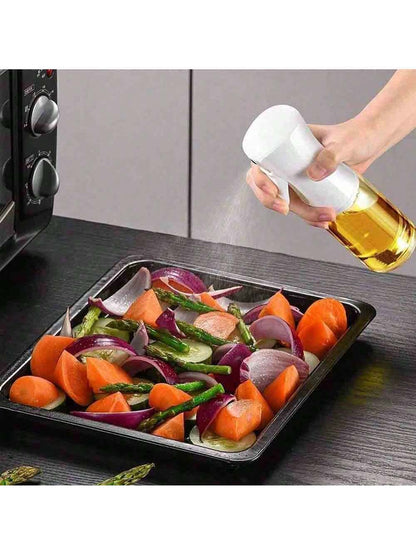 1Pc Press-Type Oil Spray Bottle, Household Seasoning Pot, Dustproof Oil Control Bottle for Kitchen Air Fryer, Oil Sprayer Bottle Camping