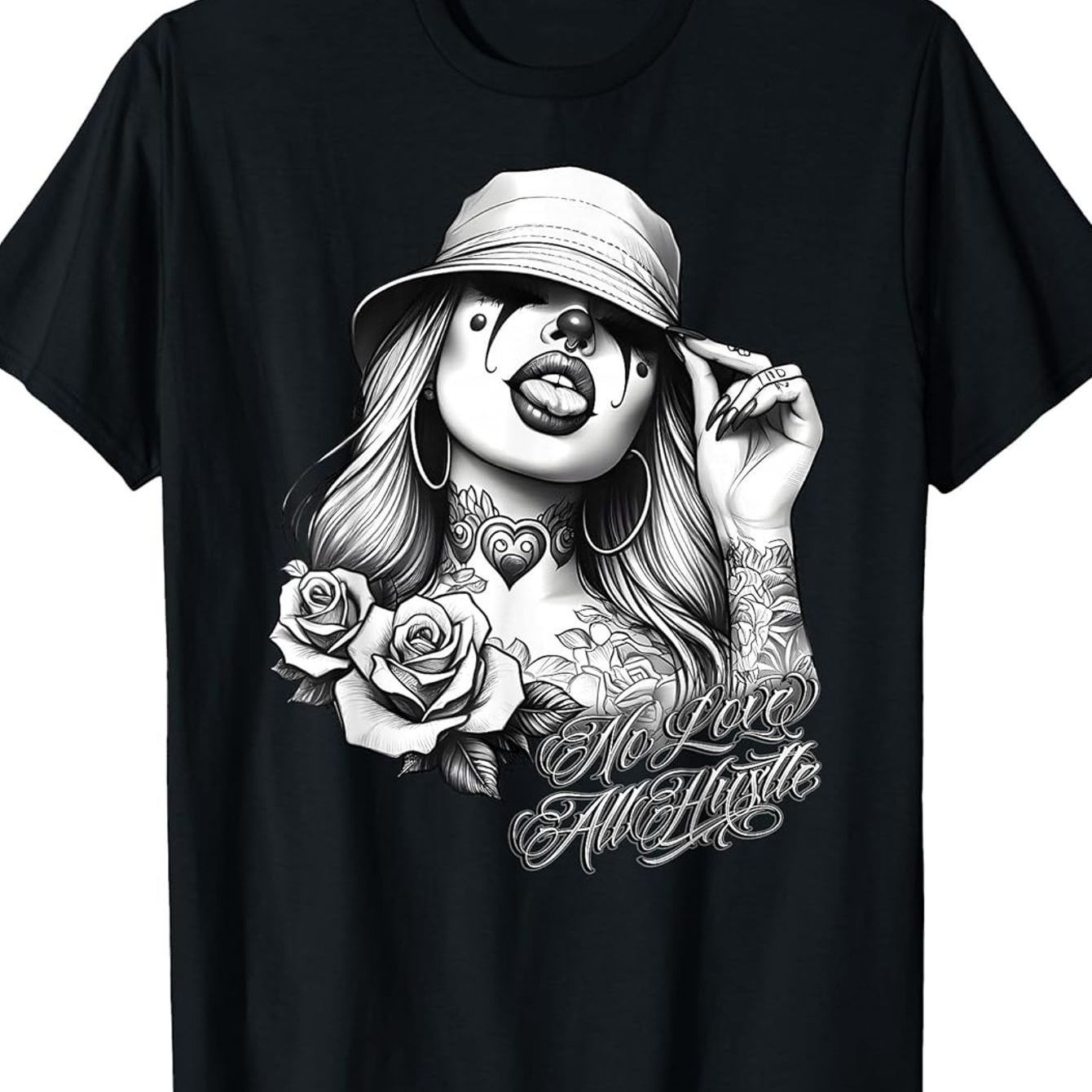 2025Current fashion style Hip-hop Student One sizeMen'S & Women'S Chicana Payasa Tattoo Chola Graphic T-Shirt | Comfortable, Breathable, Crew Neck, Medium Stretch Fabric, Perfect for Exercise, Party Gatherings, Fitness, Gift