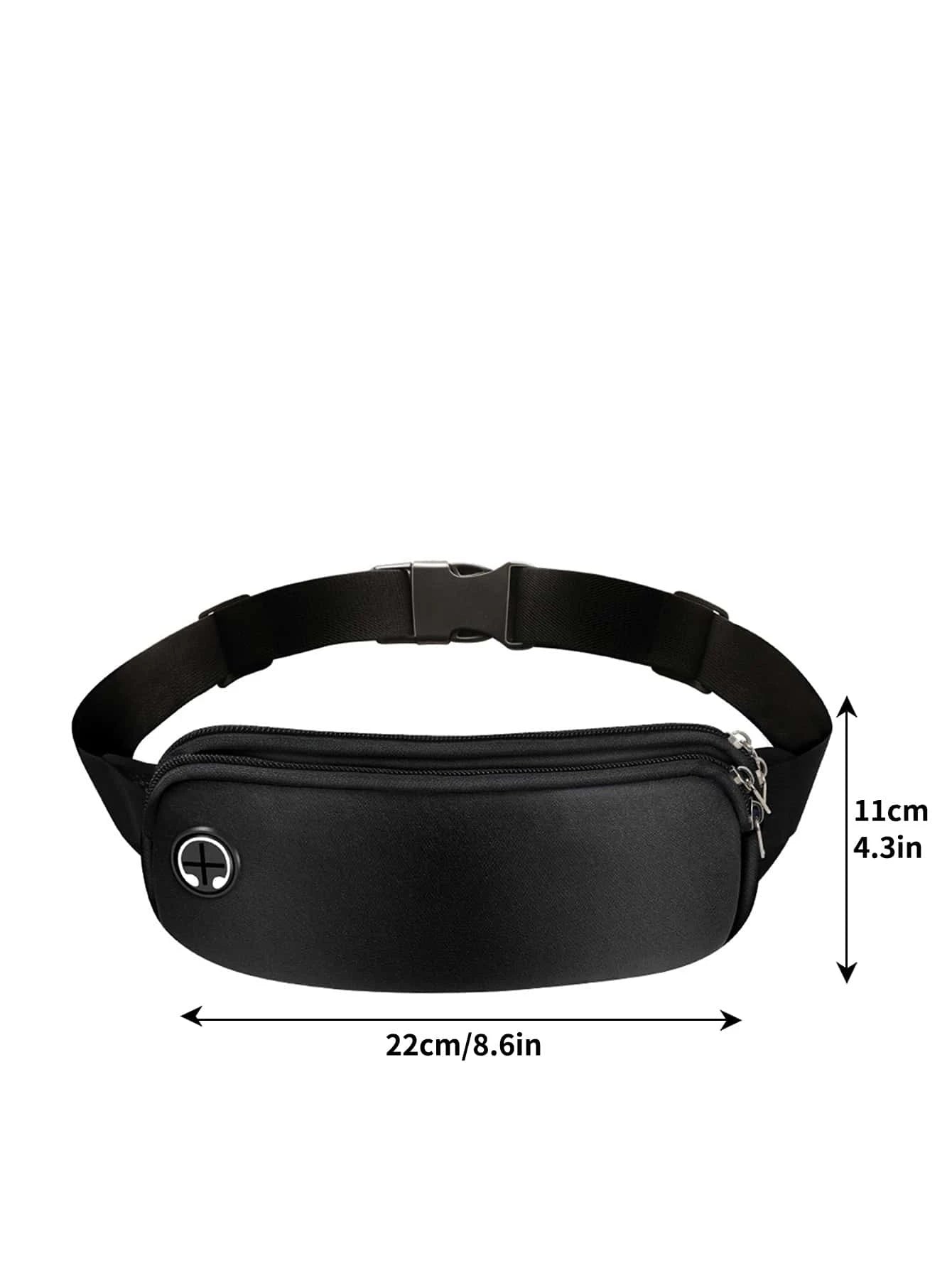 Sports Waist Bag, Large Capacity Lightweight Sports Phone Pouch, Water-Resistant Waist Pack with Adjustable Belt and Earphone Hole, for Running, Cycling, Fitness, Marathon, Customized Gift Black Bag Travel Essentials Holiday Essentials Bag for Men Fanny Pack Gym Bag Sports Bag Bags Men Summer School Summer Bag Springbreak Vacation Bag Pack Belt Bag School Supplies