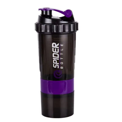 3 Layers Shaker Protein Bottle Powder Shake Cup Large Capacity Water Bottle Plastic Mixing Cup Body-Building Exercise Bottle