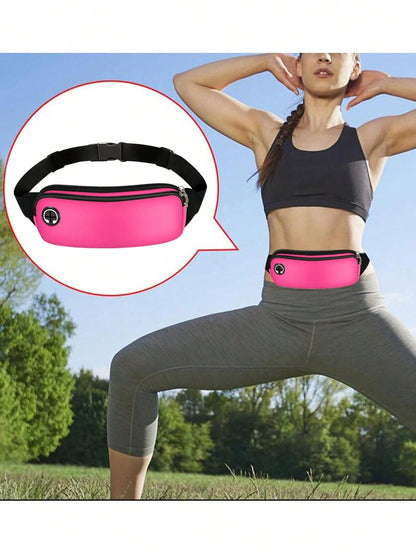 Sports Waist Bag, Large Capacity Lightweight Sports Phone Pouch, Water-Resistant Waist Pack with Adjustable Belt and Earphone Hole, for Running, Cycling, Fitness, Marathon, Customized Gift Black Bag Travel Essentials Holiday Essentials Bag for Men Fanny Pack Gym Bag Sports Bag Bags Men Summer School Summer Bag Springbreak Vacation Bag Pack Belt Bag School Supplies