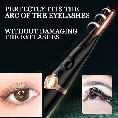 Heated Eyelash Curler USB- 2-in-1 with Comb & Clip-Type/Comb Attachment - 3  Settings, Long-Lasting Curling for Volume/Definition, USB-Rechargeable Lash Curler (Compatible with USB-Ports) - Women's Beauty Gift