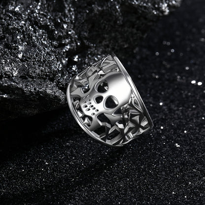 925 Sterling Silver Skull Rings for Women and Men Unisex Boho Jewelry Gift for Mother Father's Day Halloween Christmas Holidays
