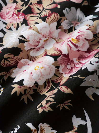 Vibrant Floral Print Blouse - Stylish Cross Halter Neckline, Sleeveless, Flowy Loose Fit - Perfect for Spring and Summer Outfits, Womens Comfortable Clothing