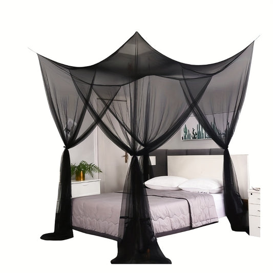 Elegant Four‑Corner Bed Canopy – Full/Queen/King Mosquito Net for Indoor & Outdoor Use