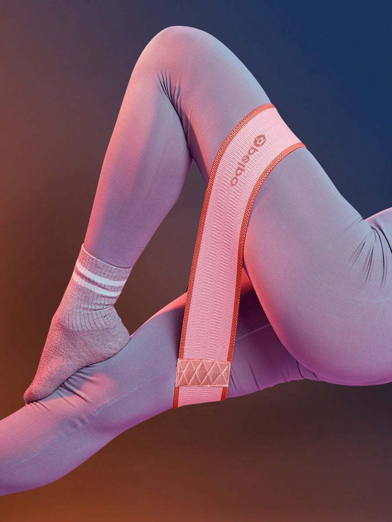 Peipo 1Pc/2Pcs Pink Booty Resistance Bands for Glutes