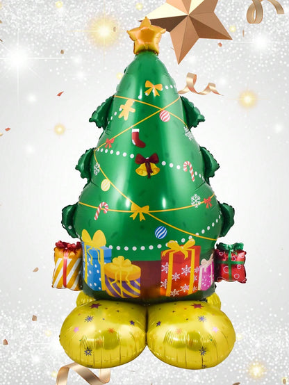 1PC Large Standing Balloon Santa Claus Snowman Xmas Tree Balloon Party Home Decorations Navidad 2024 New Year Best Gifts
