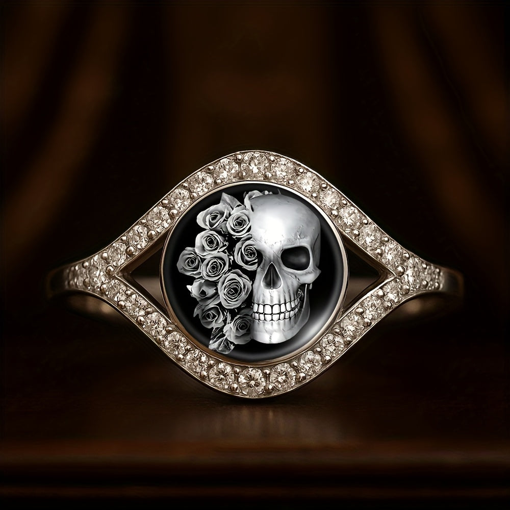 The Sparkling Skull Rose Is a Stunning Piece of Jewelry That Symbolizes Both Life And Death, Making It a Perfect Gift And a Trendy Fashion Accessory