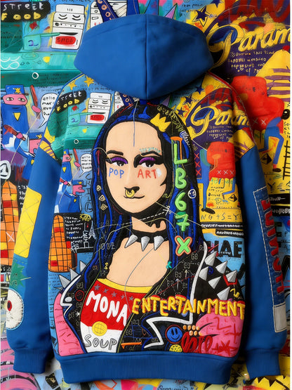 Fashion Casual Printed Polyester Sweater