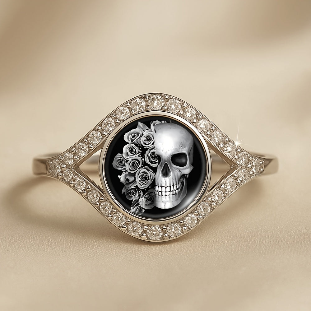 The Sparkling Skull Rose Is a Stunning Piece of Jewelry That Symbolizes Both Life And Death, Making It a Perfect Gift And a Trendy Fashion Accessory