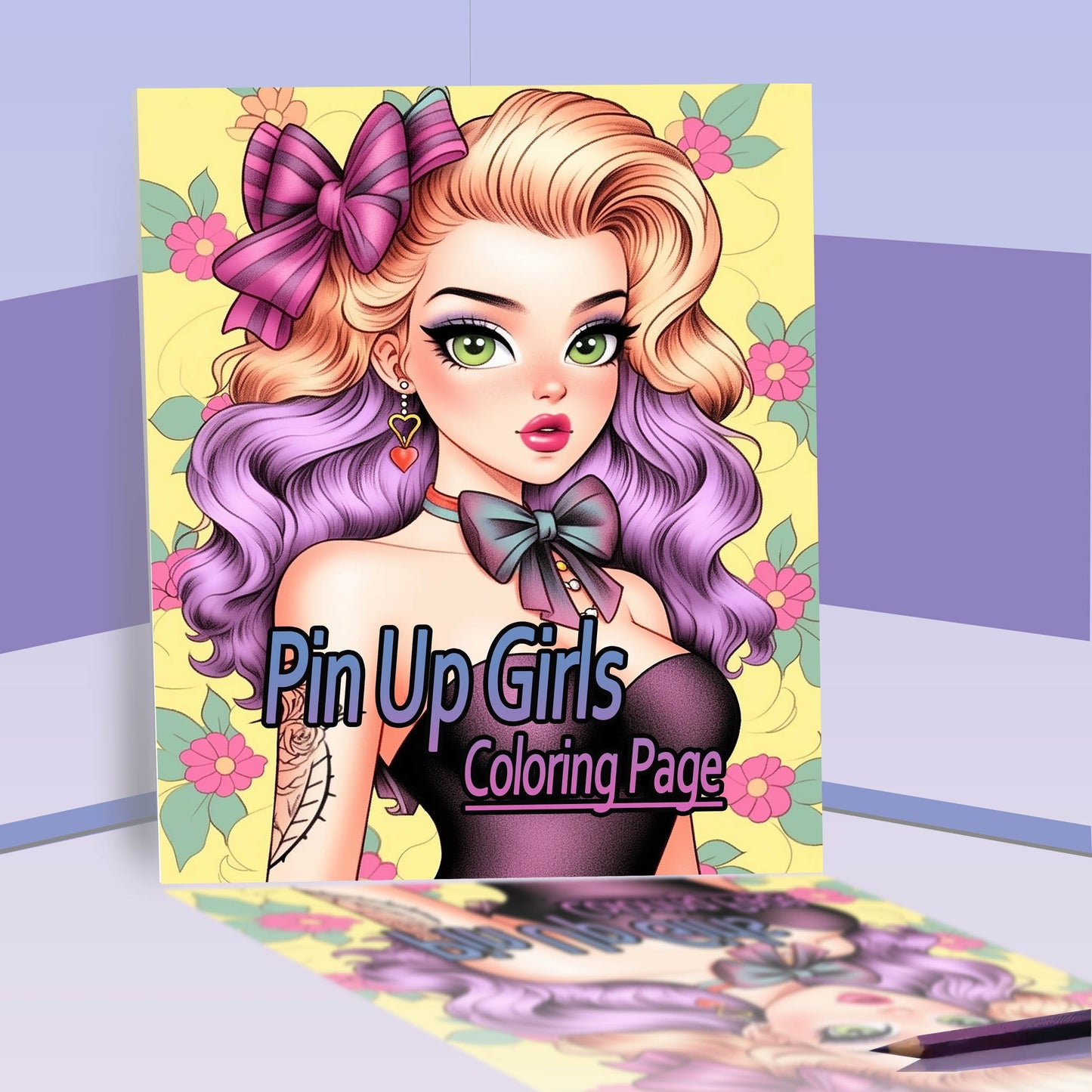 [Premium Coloring Book] 20-Page Premium Pin Up Girl Adult Coloring Book | Ideal for Birthdays, Christmas, Halloween, Thanksgiving Gifts