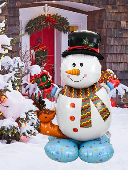1PC Large Standing Balloon Santa Claus Snowman Xmas Tree Balloon Party Home Decorations Navidad 2024 New Year Best Gifts