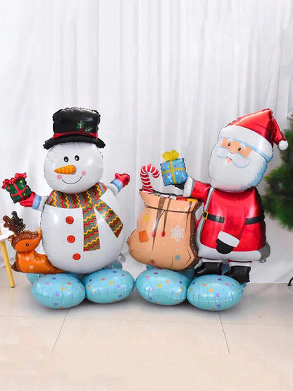 1PC Large Standing Balloon Santa Claus Snowman Xmas Tree Balloon Party Home Decorations Navidad 2024 New Year Best Gifts