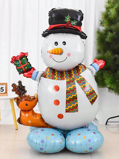 1PC Large Standing Balloon Santa Claus Snowman Xmas Tree Balloon Party Home Decorations Navidad 2024 New Year Best Gifts