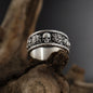 Creative Skull Flower Men's Ring | Simple Punk European & American Style, 2025 New Retro Design, Perfect as a Christmas Gift