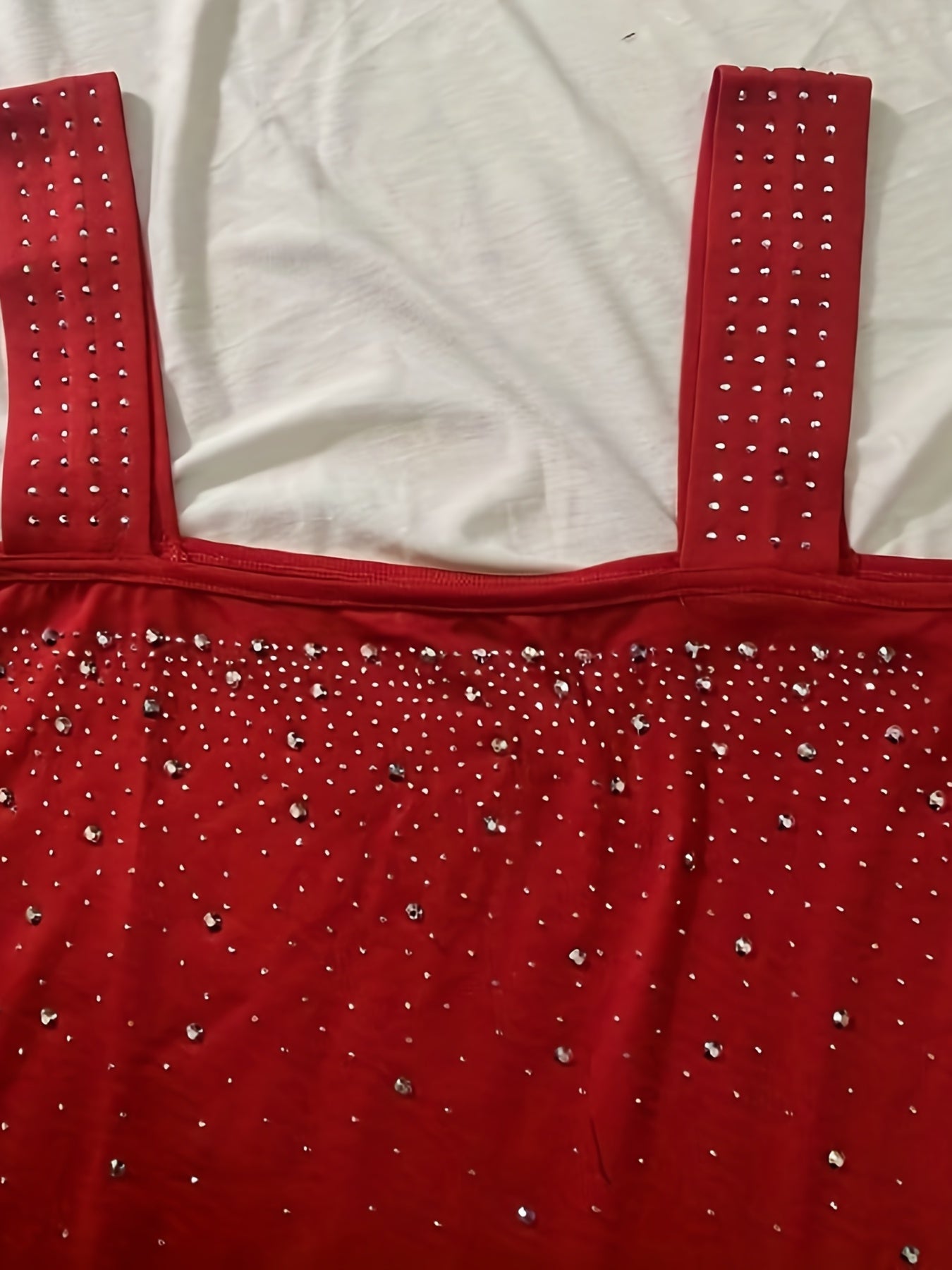 [Elegant Rhinestone Dress] Rhinestone Cold Shoulder Dress, Elegant Long Sleeve Split Dress, Women's Clothing