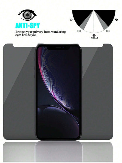 2Pcs Privacy Screen Protector Compatible with Iphone 16 15 14 13 11 12 Pro Max Mini 7 8 plus Anti-Spy Protective Glass Compatible with Iphone 16 15 X XR XS MAX