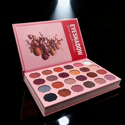 4 Pages Super Full Color Makeup In One Plate Powder Star Book Eyeshadow Plate Containing Eyeshadow + Highlights + Blush + EyebrowMagnetic Eyelashes Eyelash Curler, Lip Liner, Eyelash Clusters, Eyebrow Pencil, Hand Sanitizer S