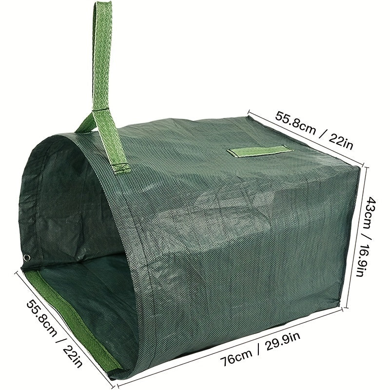 Large Capacity 200L Dustpan Garbage Bag((1pc)-with A Pair Work Gloves, Garden Collection Bag, Durable Waterproof Material, Suitable for Leaves, Grass Clippings Garden Waste, Convenient Foldable Design, Easy to Store And Use,