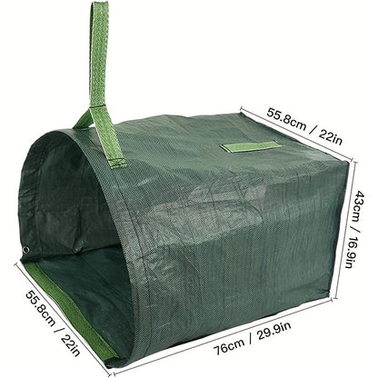 Large Capacity 200L Dustpan Garbage Bag((1pc)-with A Pair Work Gloves, Garden Collection Bag, Durable Waterproof Material, Suitable for Leaves, Grass Clippings Garden Waste, Convenient Foldable Design, Easy to Store And Use,
