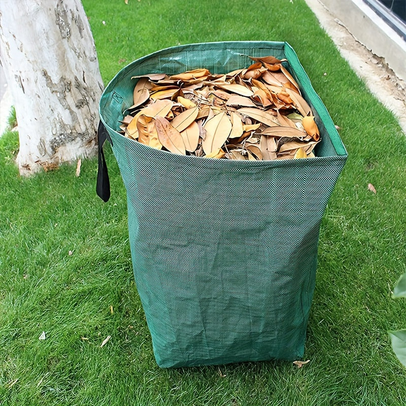 Large Capacity 200L Dustpan Garbage Bag((1pc)-with A Pair Work Gloves, Garden Collection Bag, Durable Waterproof Material, Suitable for Leaves, Grass Clippings Garden Waste, Convenient Foldable Design, Easy to Store And Use,