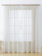 BONZER 1 Panel Sheer Voile Window Treatment Rod Pocket Curtain Panels for Kitchen, Bedroom and Living Room