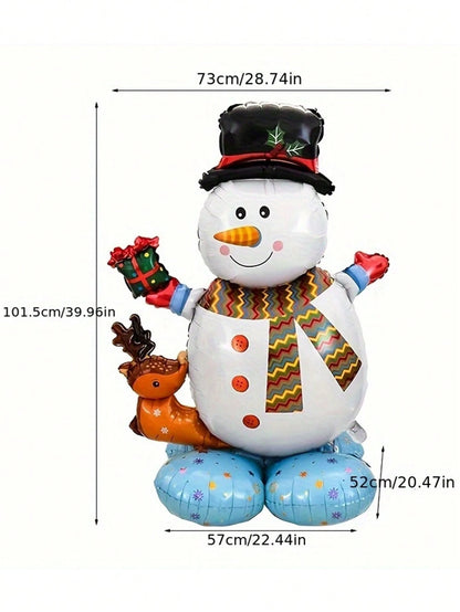 1PC Large Standing Balloon Santa Claus Snowman Xmas Tree Balloon Party Home Decorations Navidad 2024 New Year Best Gifts