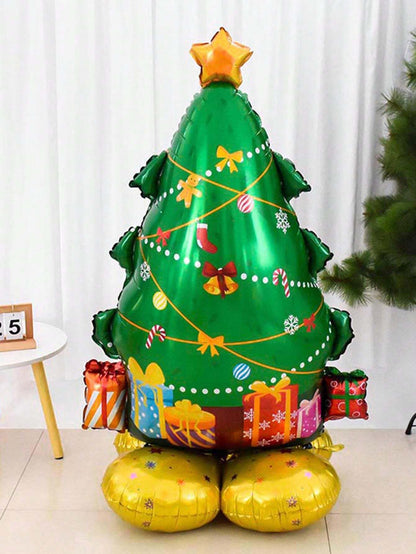 1PC Large Standing Balloon Santa Claus Snowman Xmas Tree Balloon Party Home Decorations Navidad 2024 New Year Best Gifts