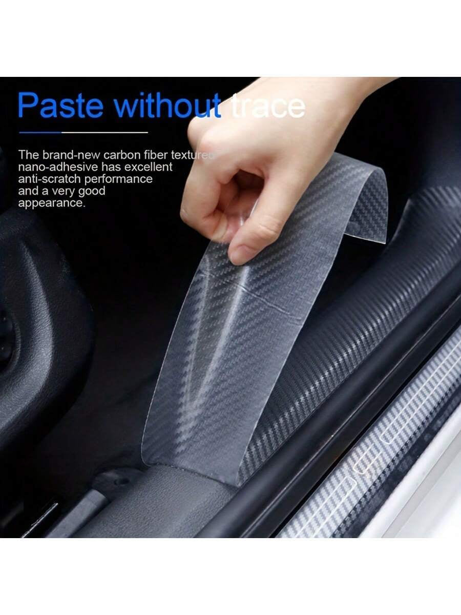 3M Carbon Fiber Car Sticker Door Sill Protector, Bumper Strip, Rear Trunk Guard, Transparent Film for Car