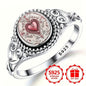 A Silvery Featuring a Chic Pink Faux Heart Design, Perfect for Bohemian Engagement And Wedding Occasions, with an Oval Form, Suitable As a Daily Gift, And Versatile for Any Season | Bohemian Style Ring | Sturdy Metal , For Te