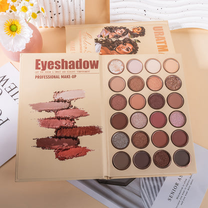 A 43-Color Makeup Palette Designed Like a Book, Featuring Matte Contour And Blush Shades, Shimmering Glitter Highlighter Powder, And Versatile Makeup Options
