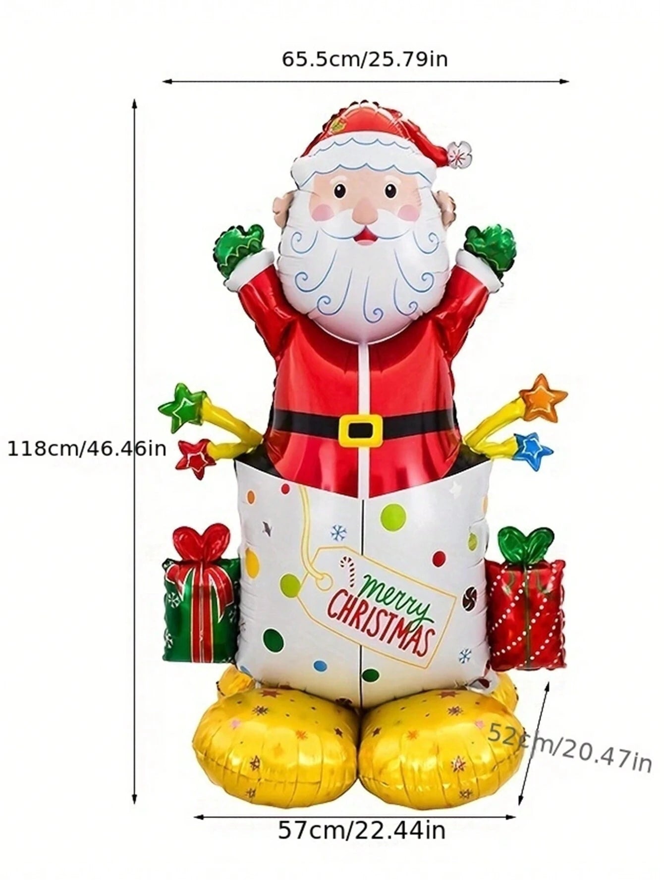 1PC Large Standing Balloon Santa Claus Snowman Xmas Tree Balloon Party Home Decorations Navidad 2024 New Year Best Gifts