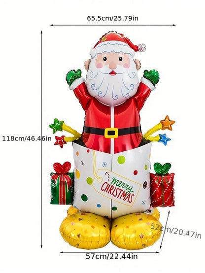 1PC Large Standing Balloon Santa Claus Snowman Xmas Tree Balloon Party Home Decorations Navidad 2024 New Year Best Gifts