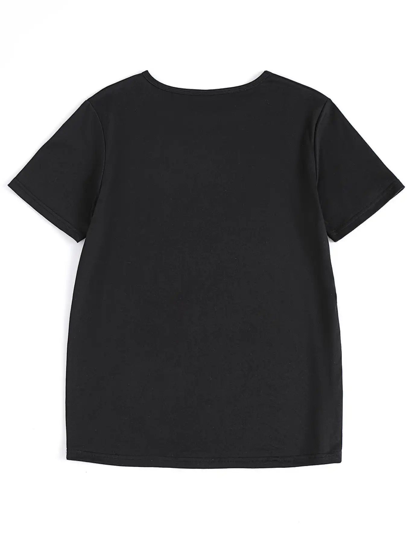Women's Black "Gatos Before Vatos" Cat & Spanish Phrase T-Shirt - Short Sleeve Round Neck Casual Summer Top with Flower & Cat Pattern, Stretchy Spring Blouse for Spanish Speakers/Cat Lovers