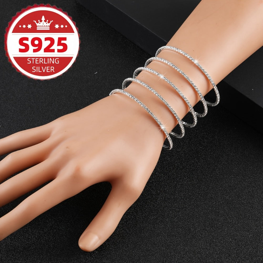 S925 Sterling Silvery Retro Ethnic Style Bracelets, Miao Che Hua Tian Xing Bracelets, Belly Bracelets, Wide Face Bracelets, Women's Jewelry, Daily Wear, Stacked Gifts for Friends, Suitable for All Seasons