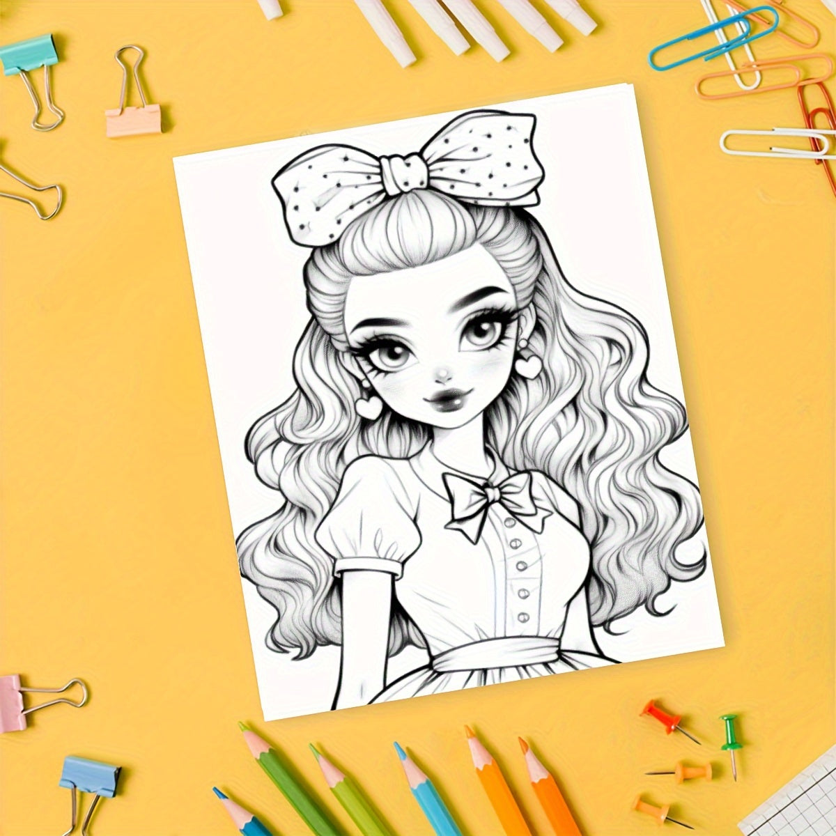 [Premium Coloring Book] 20-Page Premium Pin Up Girl Adult Coloring Book | Ideal for Birthdays, Christmas, Halloween, Thanksgiving Gifts