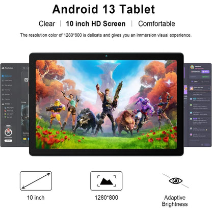 BESTSKI 10.1 inch Tablet, 6GB(4+2) RAM, 64GB ROM, 128GB Expand, 5000mAh, 1280x800 HD Touch Screen, 5MP+8MP Dual Camera (Silver)