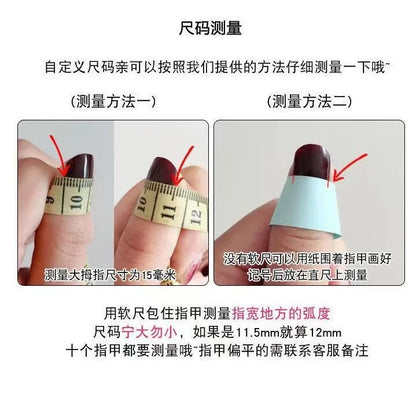 Handmade high-end cat's eye False Nails  Fairy Style