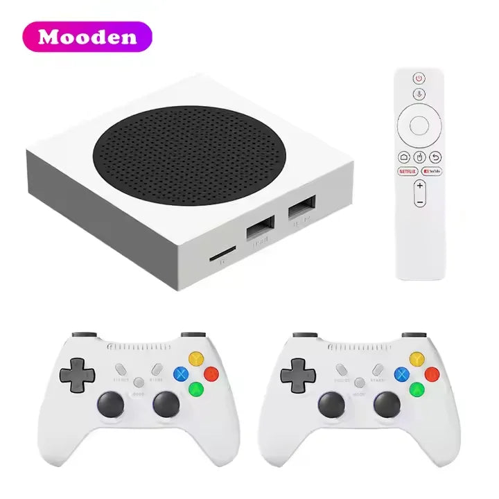 S G8 Game Console Dual Systrem Android TV Game Box  128GB 60000+ Games Android 14 Amlogic S905Y2 Dual Wireless Controllers
