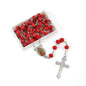 12 Pcs Baptism Our Lady of Guadalupe Rose Scented Wood Rosaries Suit Gifts Recuerdos de Bautizo First Communion Party Favor