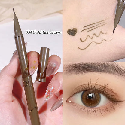 0.05mm slim eyeliner is smooth and durable, slim, quick-drying, long-lasting eyeliner, 4 colors, waterproof, non-smudging