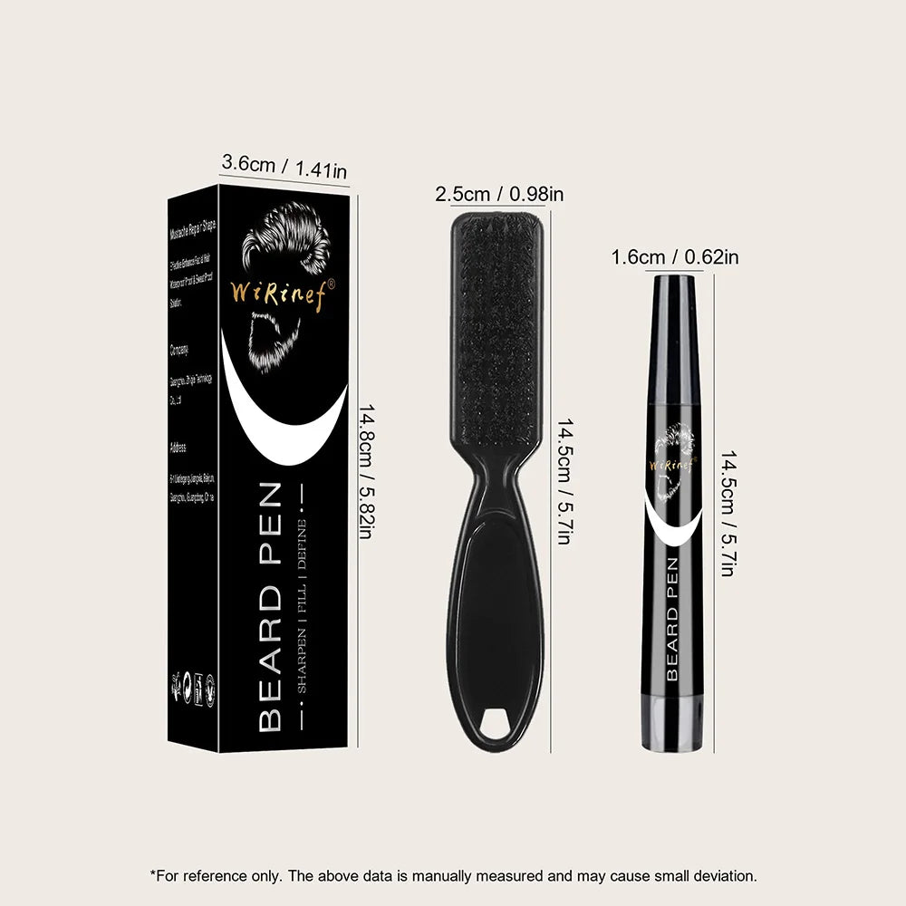 Beard Pen Filler Single Piece or Set Barber Styling Pencil Waterproof Black Hair Enhancer Brush Cosmetic Repair Tool