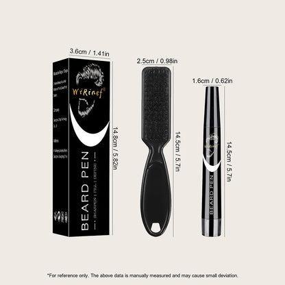 Beard Pen Filler Single Piece or Set Barber Styling Pencil Waterproof Black Hair Enhancer Brush Cosmetic Repair Tool