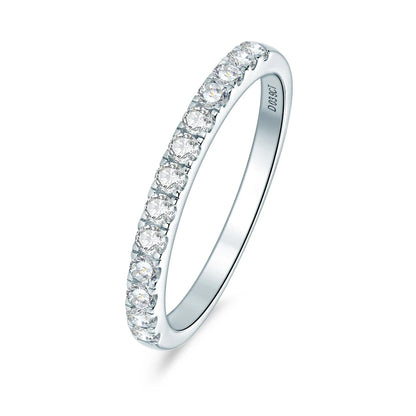 2 Carat All Moissanite Ring Bridal Sets Silver 925 Solitaire Engagement Wedding Rings & Stackable Eternity Bands for Women