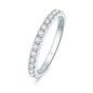 2 Carat All Moissanite Ring Bridal Sets Silver 925 Solitaire Engagement Wedding Rings & Stackable Eternity Bands for Women