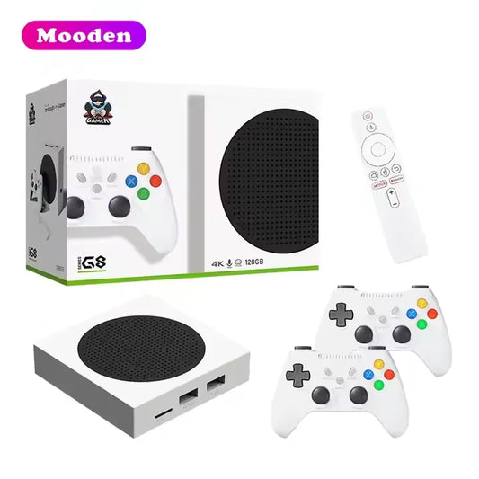S G8 Game Console Dual Systrem Android TV Game Box  128GB 60000+ Games Android 14 Amlogic S905Y2 Dual Wireless Controllers